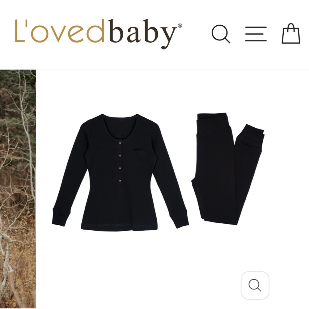 Loved baby Women's Organic Thermal Lounge Set NAVY XL Breastfeeding friendly